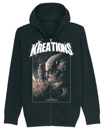 TOMMY LEE WENDTNER | "Tattoo Demon" | Black Premium Hooded Zipper | Men / Women [Unisex]
