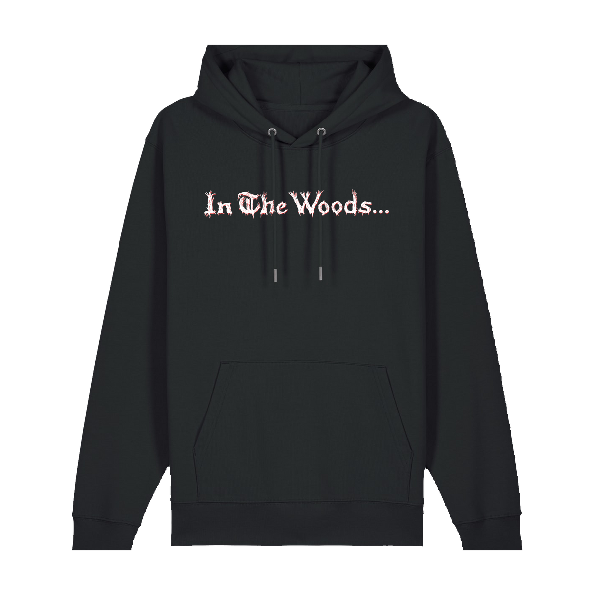 IN THE WOODS... | "Svart.Hvit.Rød." | Black Premium Hoodie | Men / Women [Unisex]