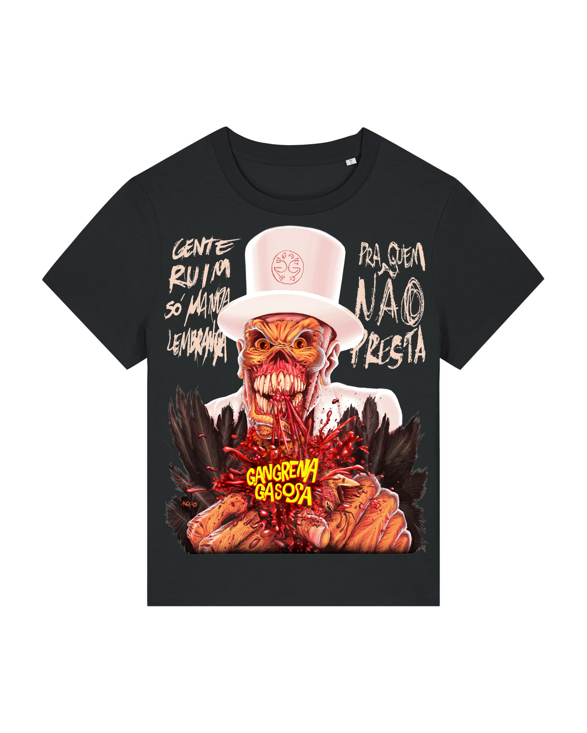 GANGRENA GASOSA | "GENTE RUIM" | Black Premium T-Shirt | Women / Ladies