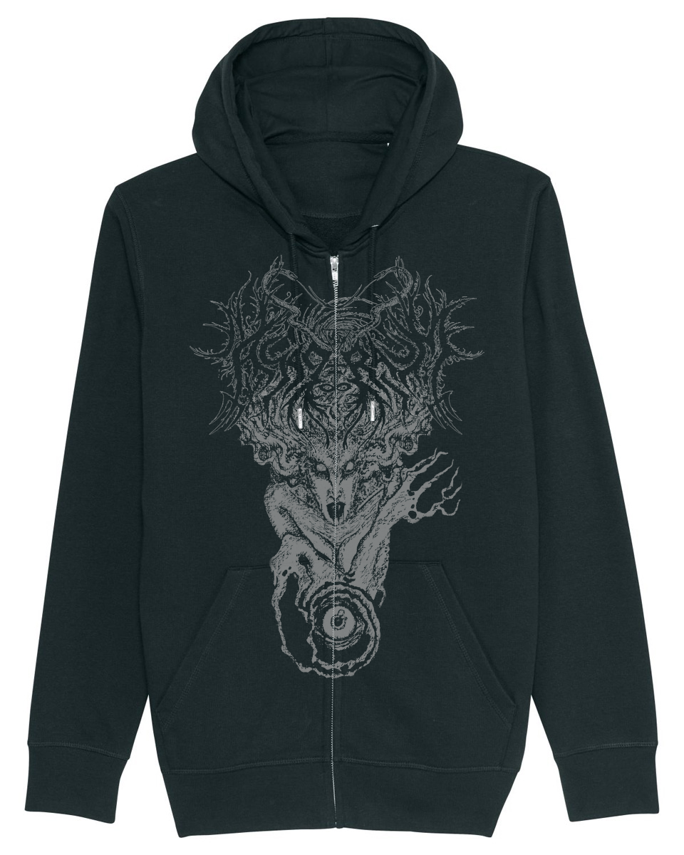 ASAGRAUM | "Potestas Magicum Diaboli" | Black Premium Hooded Zipper | Men / Women [Unisex]