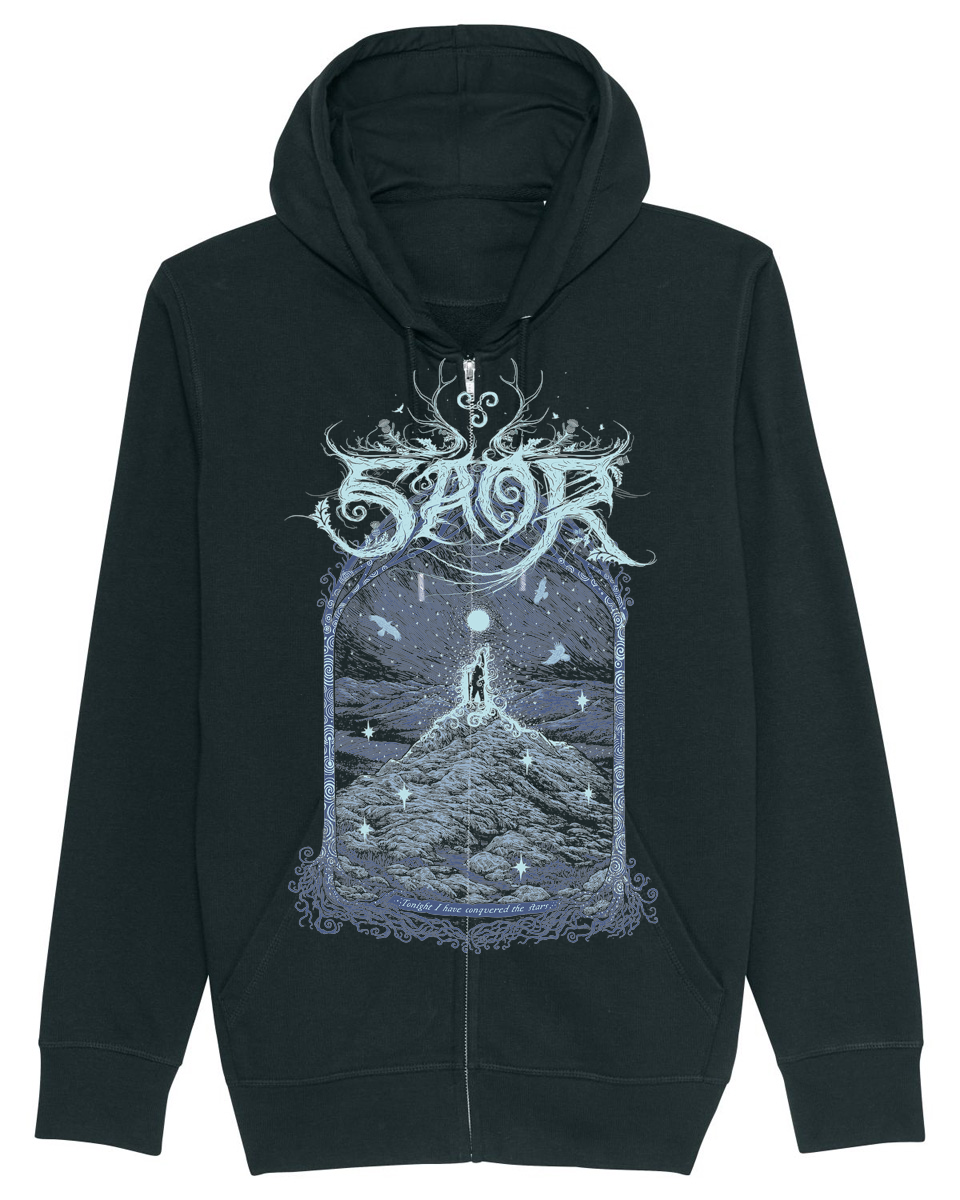 SAOR | "Pillars Of The Earth" | Black Premium Hooded Zipper | Men / Women [Unisex]
