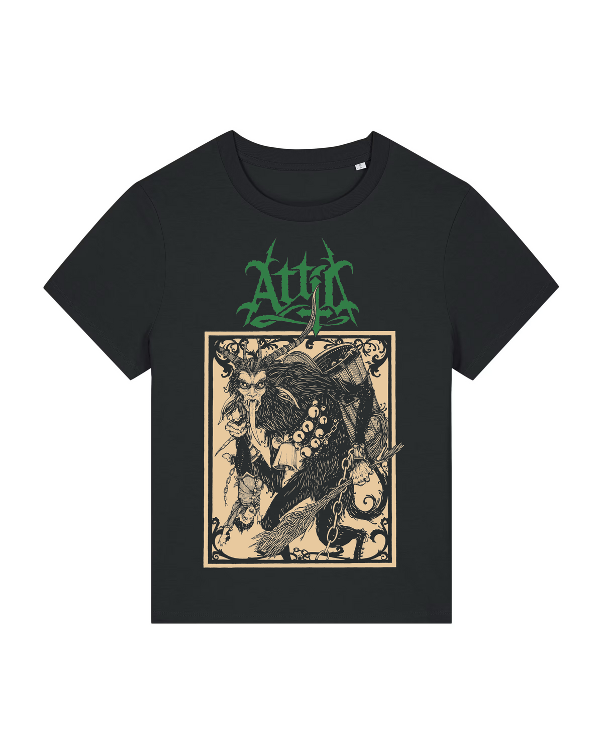 ATTIC | "Krampus" | Black Premium T-Shirt | Women / Ladies