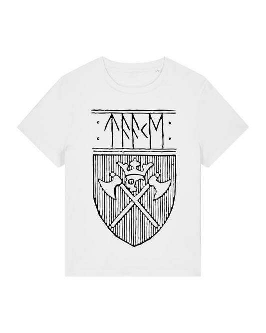 TAAKE | "Logo & Skjold" | White Premium T-Shirt | Women / Ladies