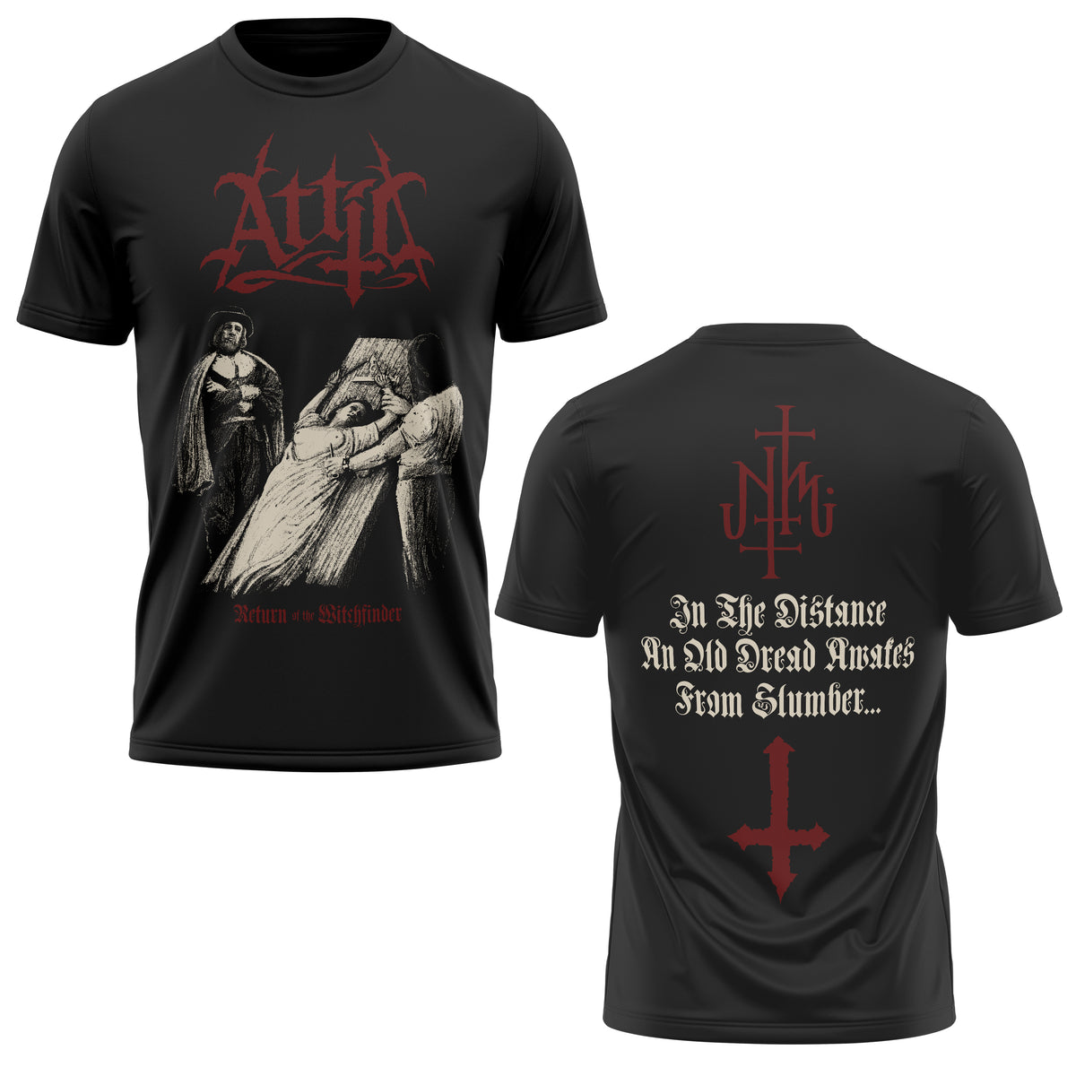 ATTIC | "Return Of The Witchfinder" | Black T-Shirt | Men